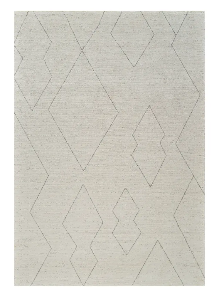 5' X 8' Cream and Beige Abstract Distressed Area Rug