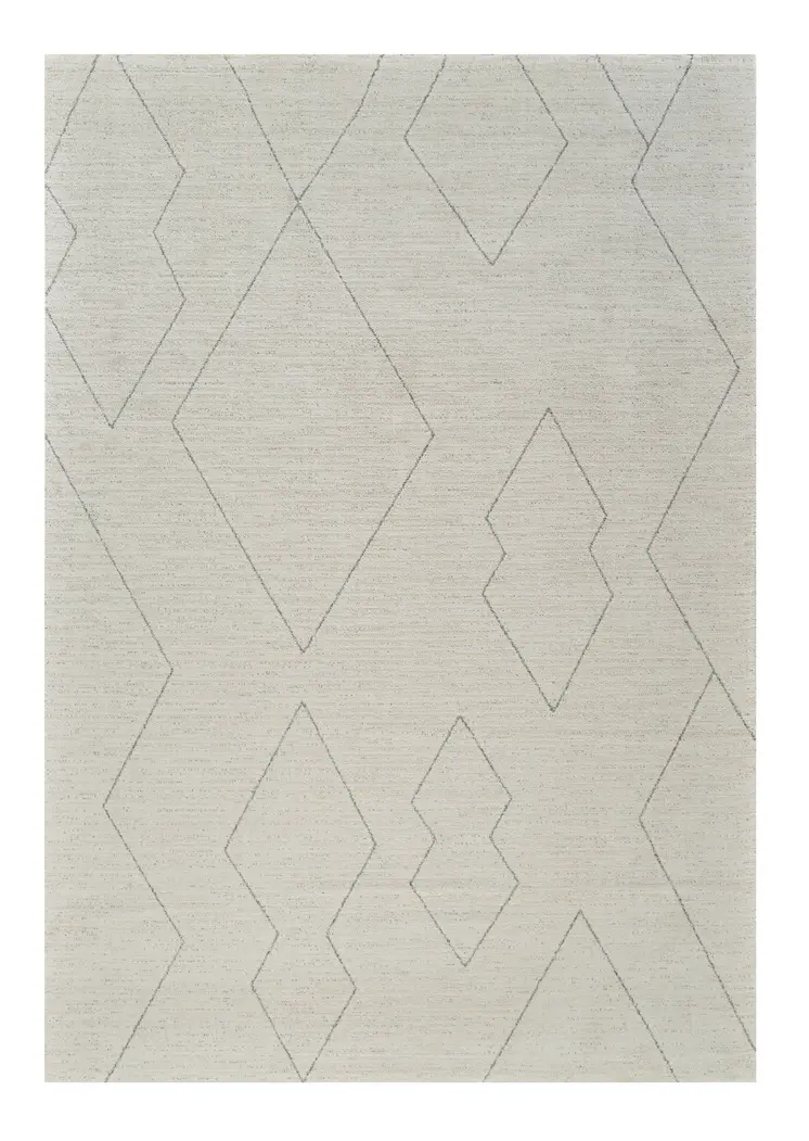 7' X 10' Cream and Beige Abstract Distressed Area Rug