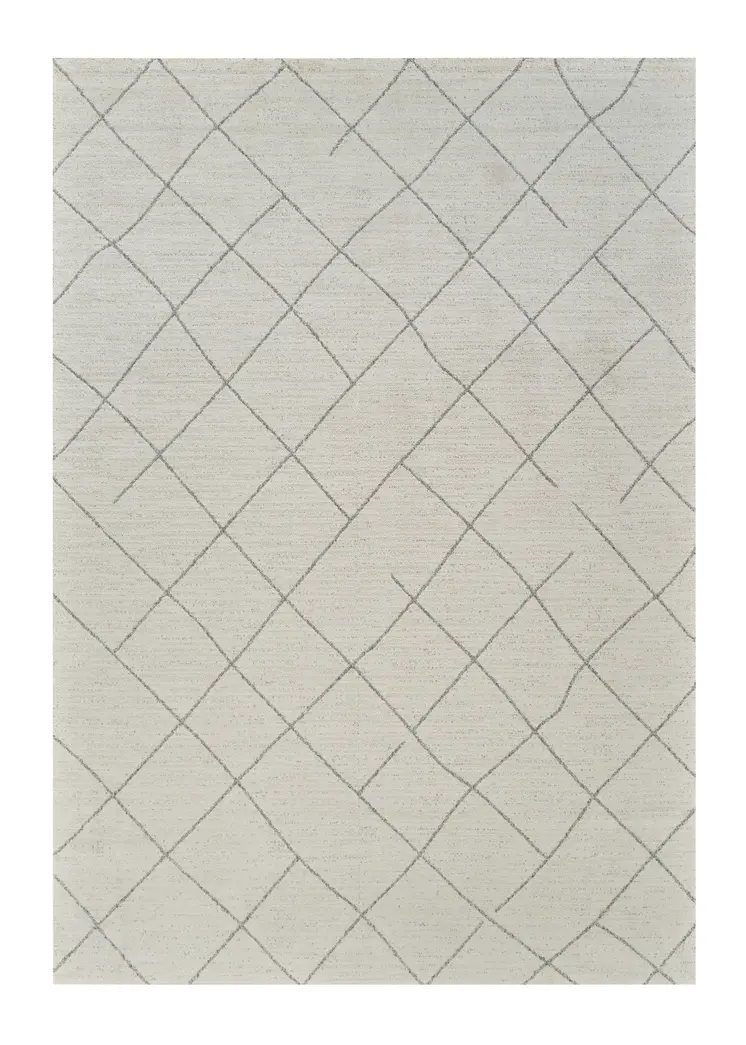 8' X 11' Cream and Beige Abstract Distressed Area Rug