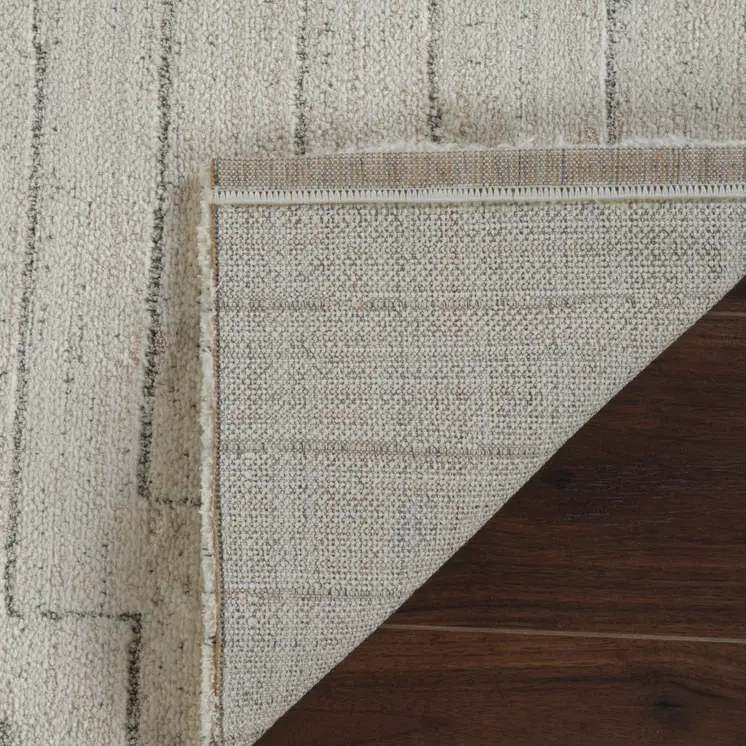 5' X 8' Cream and Beige Abstract Distressed Area Rug