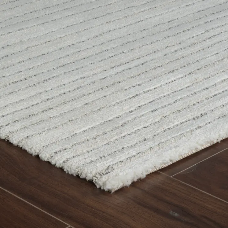8' X 11' Cream and Beige Abstract Non Skid Area Rug