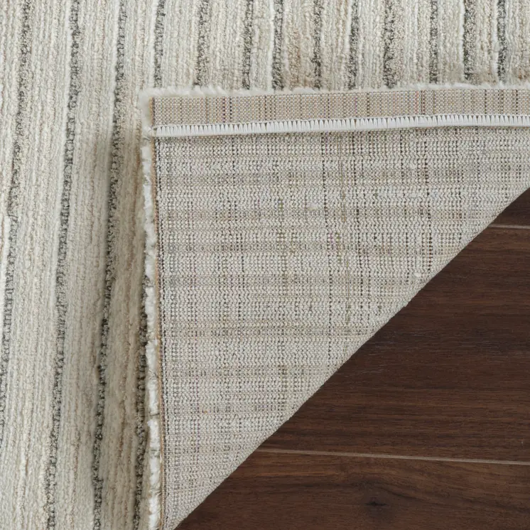 8' X 11' Cream and Beige Abstract Non Skid Area Rug