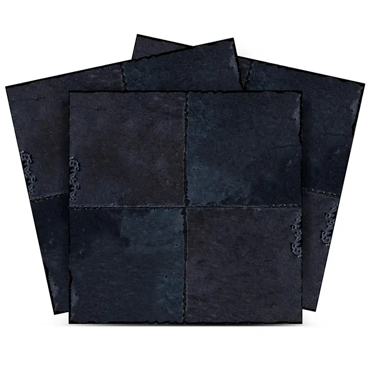8" x 8" Black and Dark Gray Avi Mosaic Peel and Stick Removable Tiles