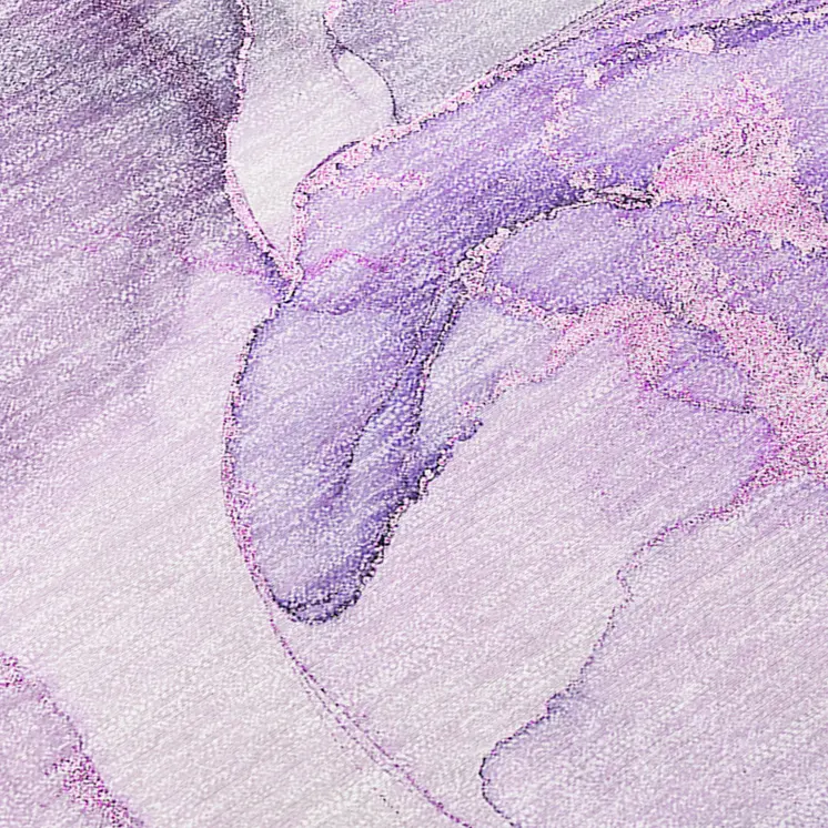 9' X 12' Purple Abstract Washable Non Skid Indoor Outdoor Area Rug