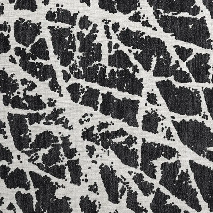 2' X 3' Black and White Abstract Washable Non Skid Indoor Outdoor Area Rug