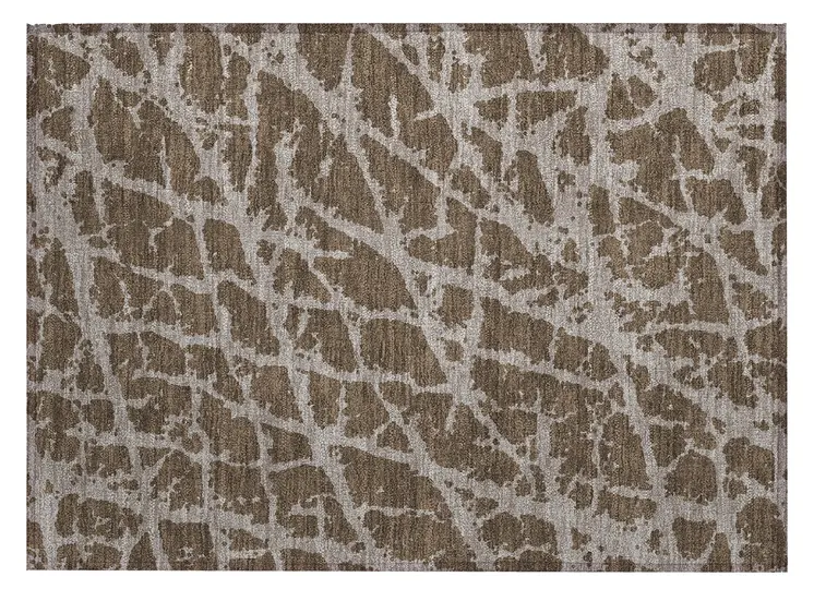 2' X 3' Brown Abstract Washable Non Skid Indoor Outdoor Area Rug