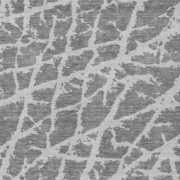 3' X 5' Charcoal Abstract Washable Non Skid Indoor Outdoor Area Rug