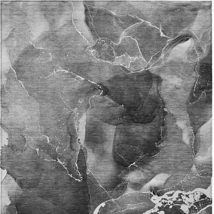 3' X 5' Black Gray and White Abstract Washable Non Skid Indoor Outdoor Area Rug