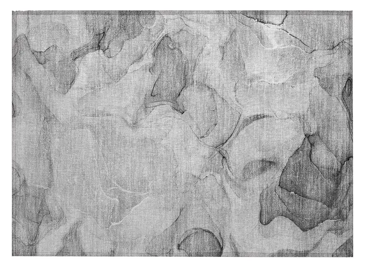 2' X 3' Gray Abstract Washable Non Skid Indoor Outdoor Area Rug