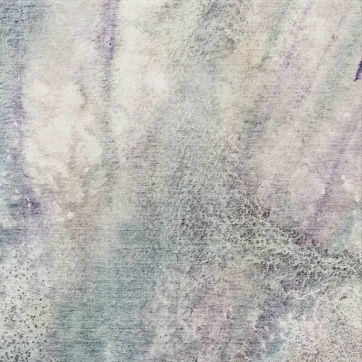 3' X 5' Ivory Abstract Washable Non Skid Indoor Outdoor Area Rug