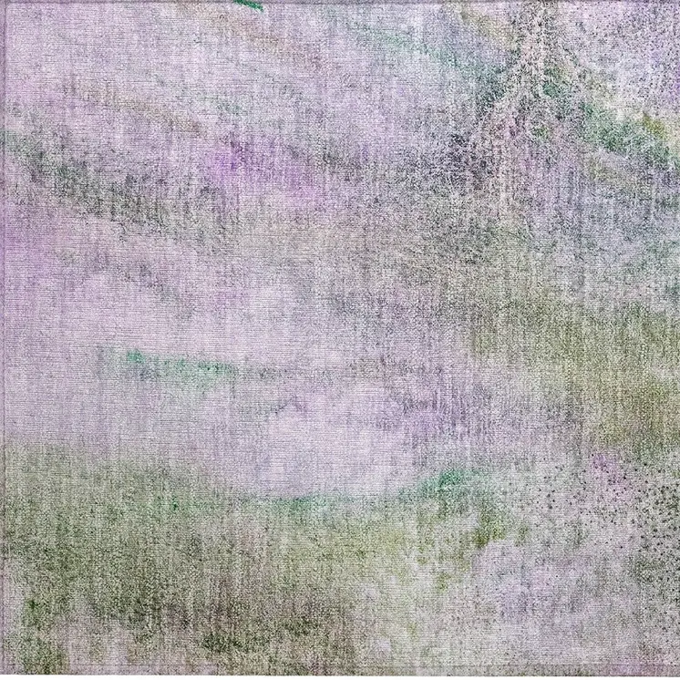 2' X 3' Purple Abstract Washable Non Skid Indoor Outdoor Area Rug