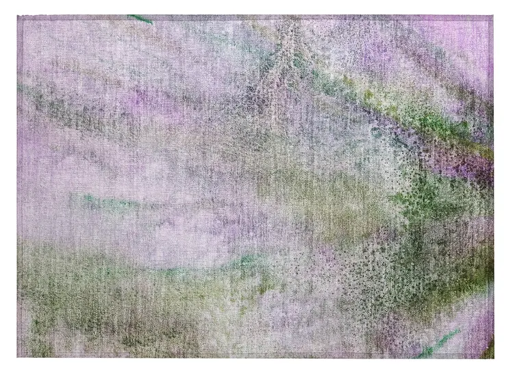 2' X 3' Purple Abstract Washable Non Skid Indoor Outdoor Area Rug