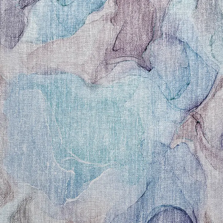 2' X 3' Blue Abstract Washable Non Skid Indoor Outdoor Area Rug