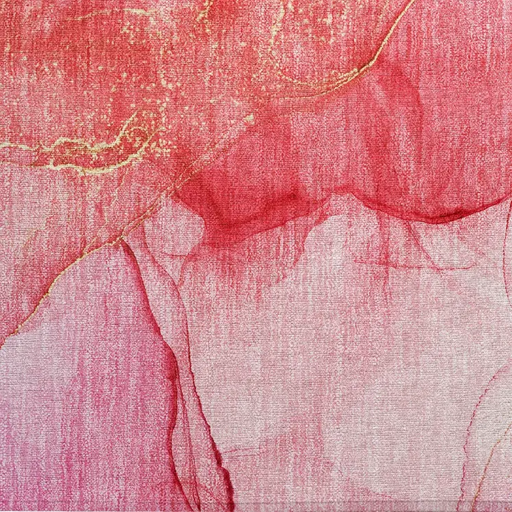 2' X 3' Pink Abstract Washable Indoor Outdoor Area Rug