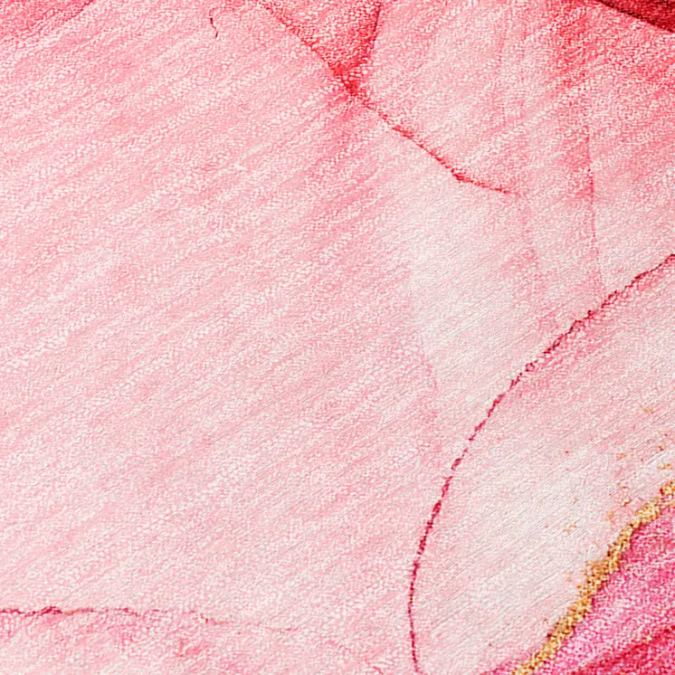 2' X 8' Pink Abstract Washable Non Skid Indoor Outdoor Runner Rug