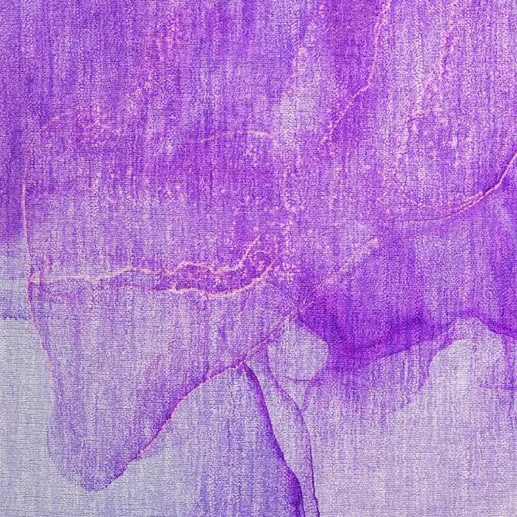 2' X 3' Purple Abstract Washable Non Skid Indoor Outdoor Area Rug