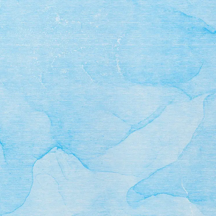 3' X 5' Blue Abstract Washable Non Skid Indoor Outdoor Area Rug