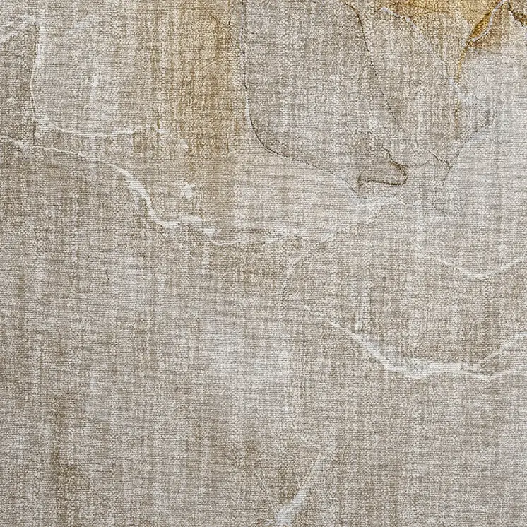 2' X 3' Beige Abstract Washable Non Skid Indoor Outdoor Area Rug