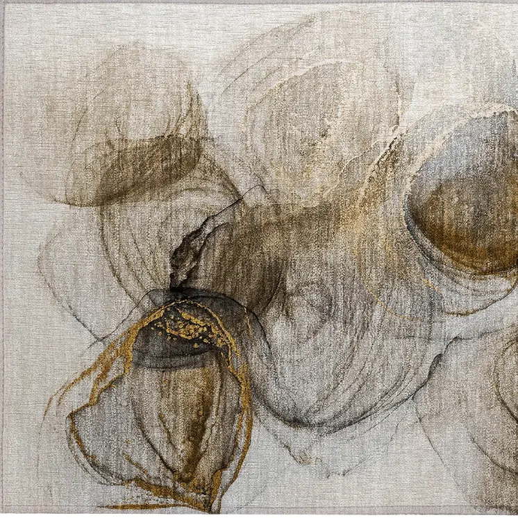 2' X 3' Brown Abstract Washable Non Skid Indoor Outdoor Area Rug