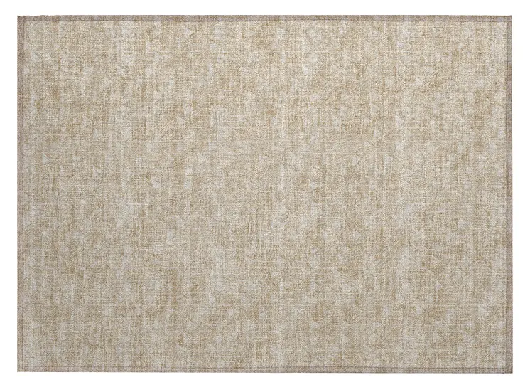 2' X 3' Tan Geometric Washable Non Skid Indoor Outdoor Area Rug