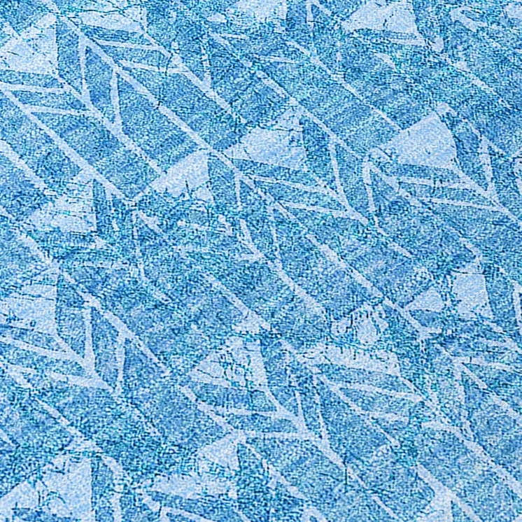 8' X 10' Blue Geometric Washable Indoor Outdoor Area Rug