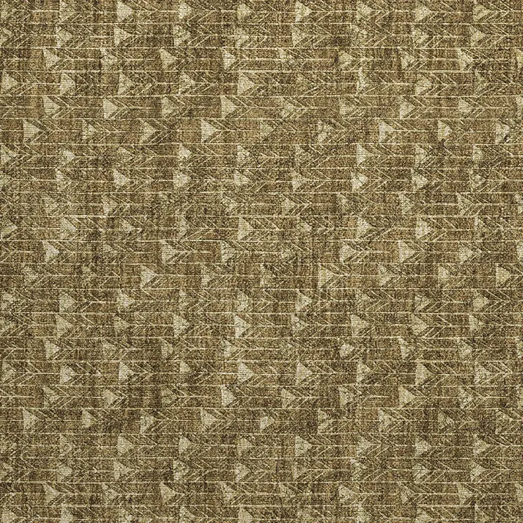 2' X 3' Brown Geometric Washable Non Skid Indoor Outdoor Area Rug