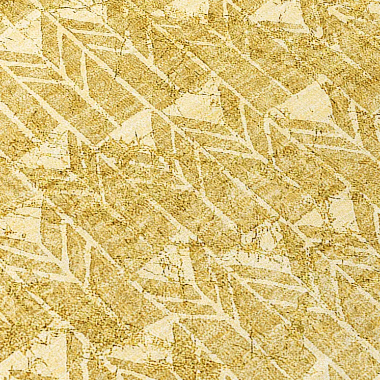 8' Round Gold Round Geometric Washable Non Skid Indoor Outdoor Area Rug