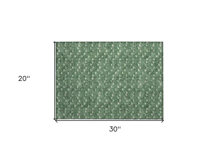 2' X 3' Sage Geometric Washable Non Skid Indoor Outdoor Area Rug