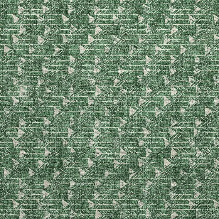 2' X 3' Sage Geometric Washable Non Skid Indoor Outdoor Area Rug