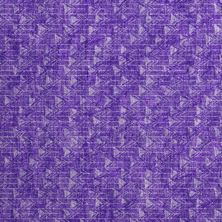 2' X 3' Purple Geometric Washable Non Skid Indoor Outdoor Area Rug