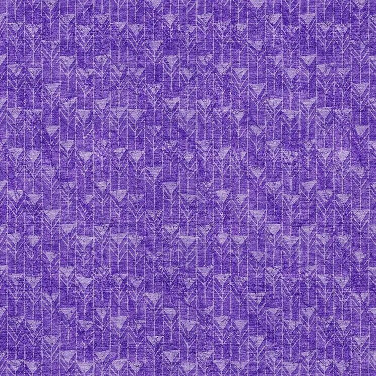 3' X 5' Purple Geometric Washable Non Skid Indoor Outdoor Area Rug