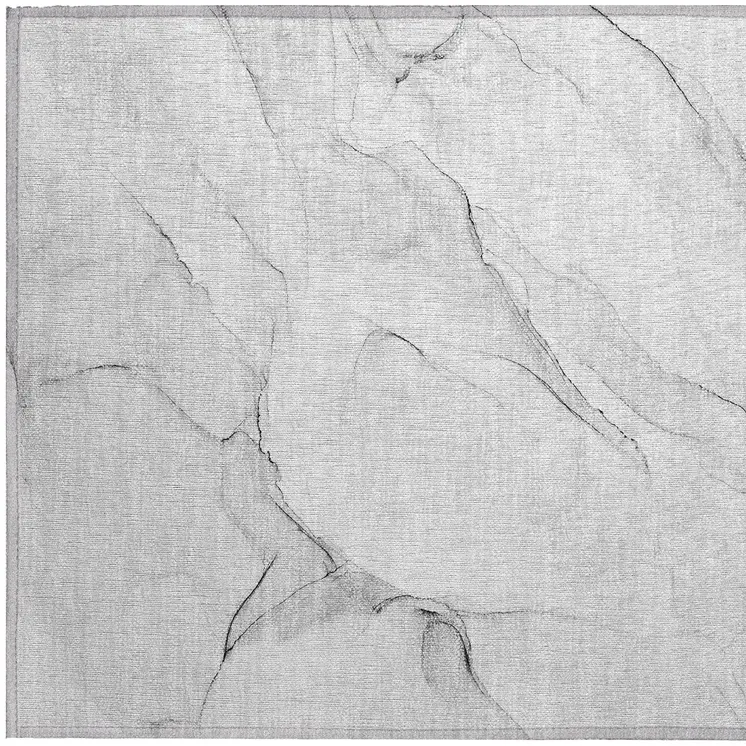 2' X 3' Gray Abstract Washable Non Skid Indoor Outdoor Area Rug