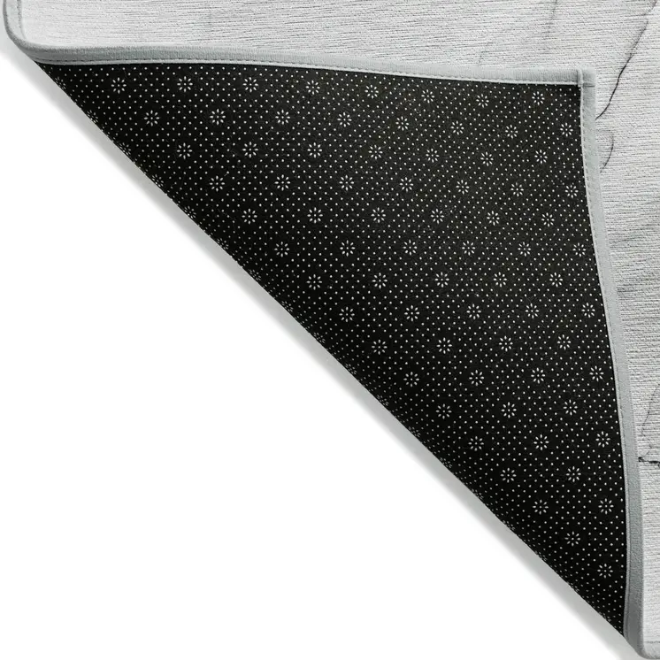 2' X 3' Gray Abstract Washable Non Skid Indoor Outdoor Area Rug