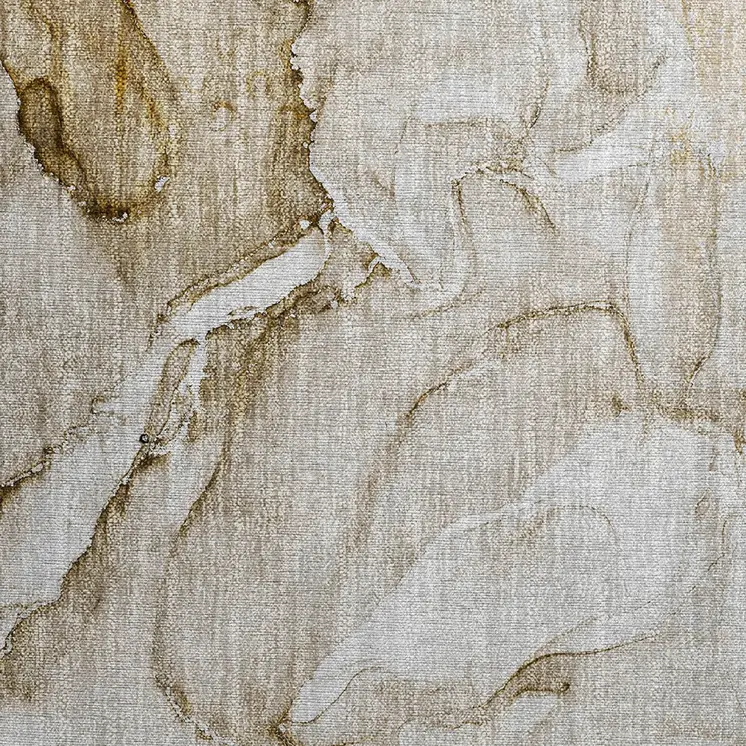 2' X 3' Brown Abstract Washable Non Skid Indoor Outdoor Area Rug