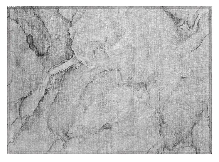 2' X 3' Gray Abstract Washable Non Skid Indoor Outdoor Area Rug