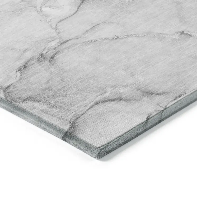 2' X 3' Gray Abstract Washable Non Skid Indoor Outdoor Area Rug