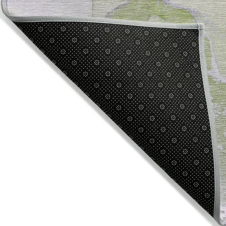 10' X 14' Purple Abstract Washable Non Skid Indoor Outdoor Area Rug