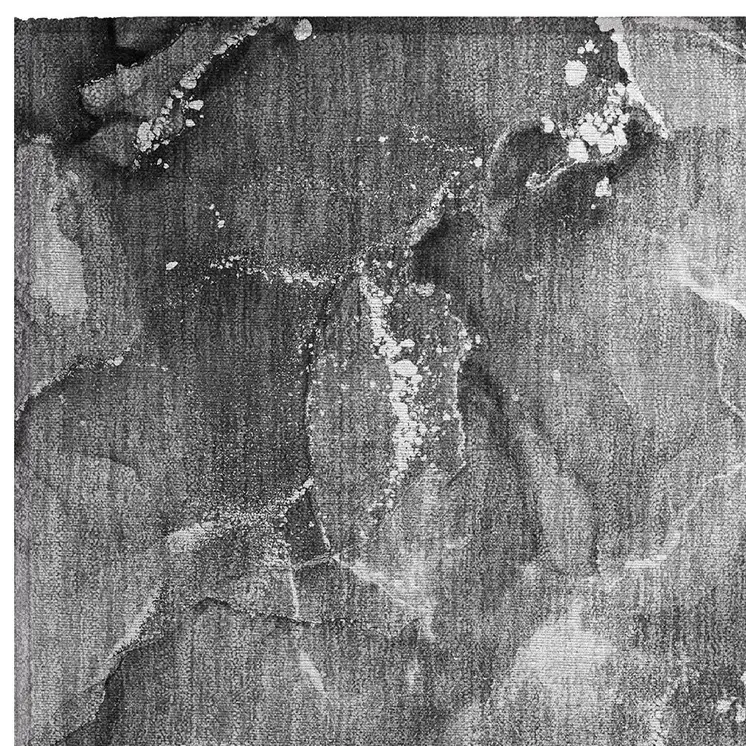 2' X 3' Gray Abstract Washable Non Skid Indoor Outdoor Area Rug