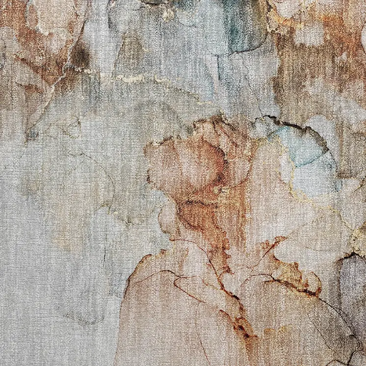 2' X 3' Beige Abstract Washable Non Skid Indoor Outdoor Area Rug