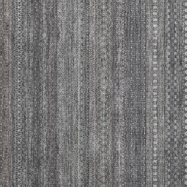 2' X 3' Gray Striped Washable Non Skid Indoor Outdoor Area Rug