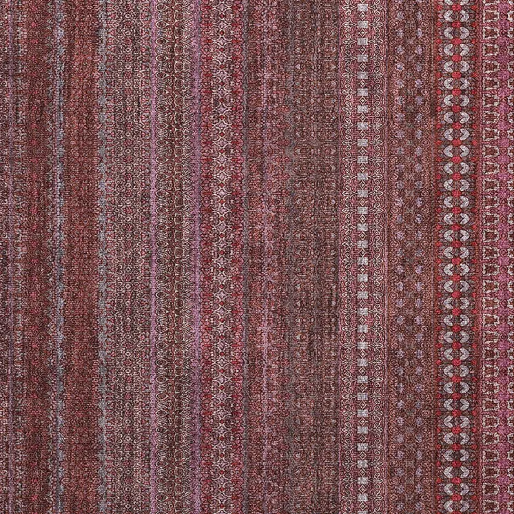 2' X 3' Merlot Striped Washable Non Skid Indoor Outdoor Area Rug
