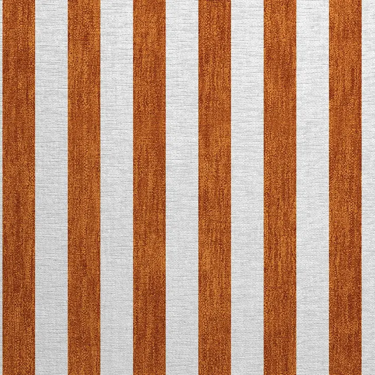 2' X 3' Orange Striped Washable Non Skid Indoor Outdoor Area Rug