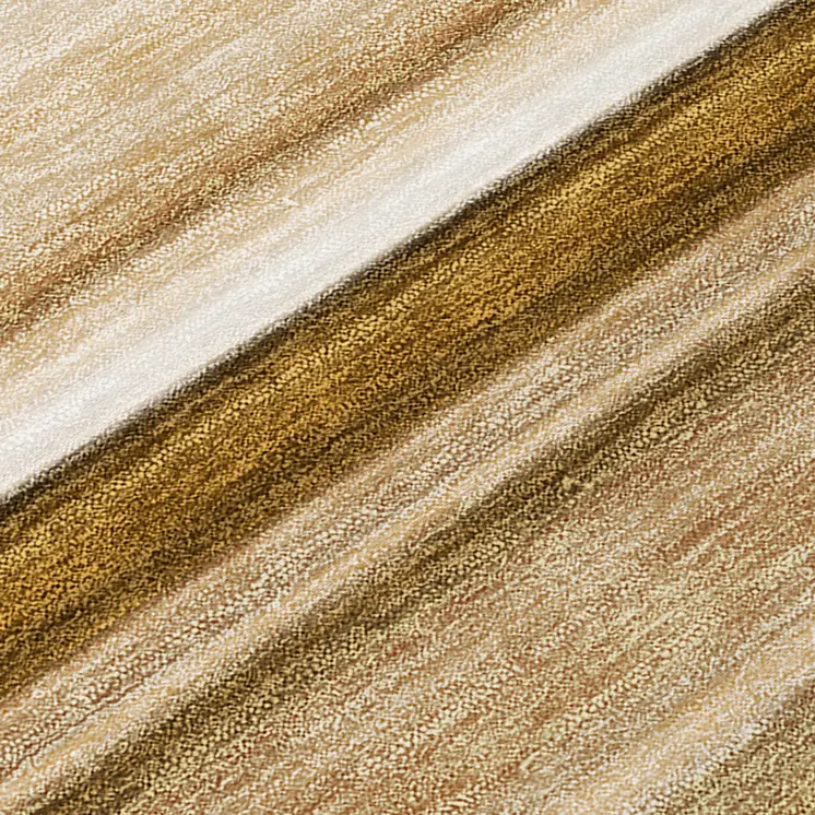 2' X 8' Chocolate Striped Washable Indoor Outdoor Runner Rug