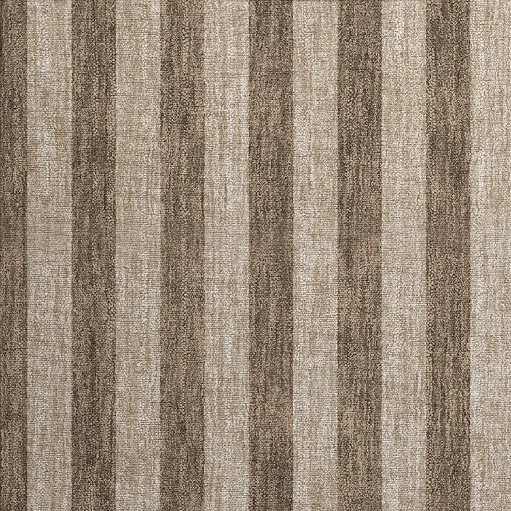 2' X 3' Coffee Striped Washable Non Skid Indoor Outdoor Area Rug