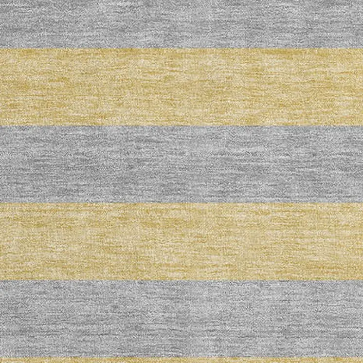 8' Runner Silver Striped Washable Non Skid Indoor Outdoor Runner Rug