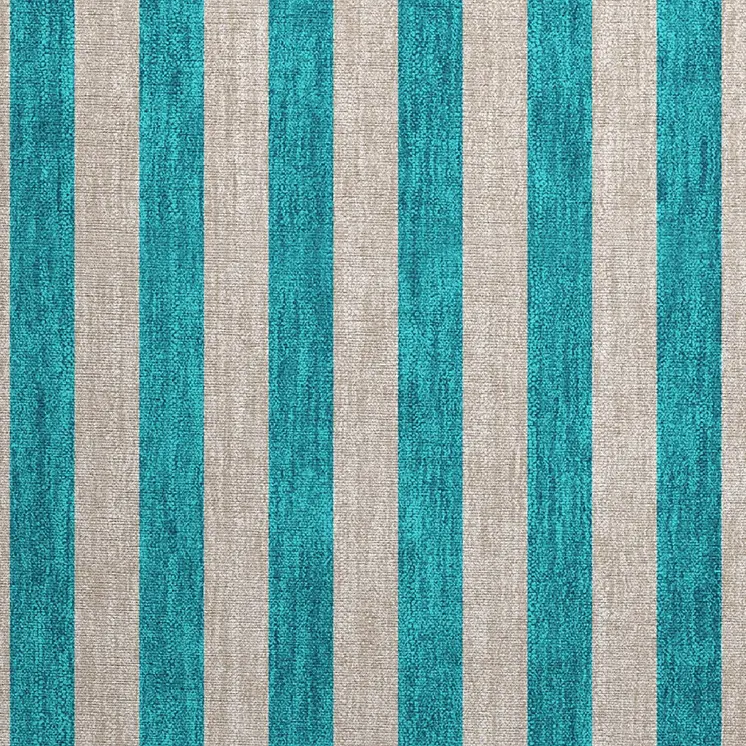 2' X 3' Turquoise Striped Washable Non Skid Indoor Outdoor Area Rug