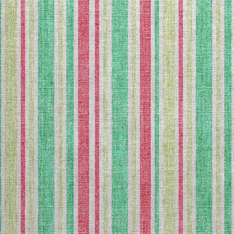 2' X 3' Green Striped Washable Non Skid Indoor Outdoor Area Rug