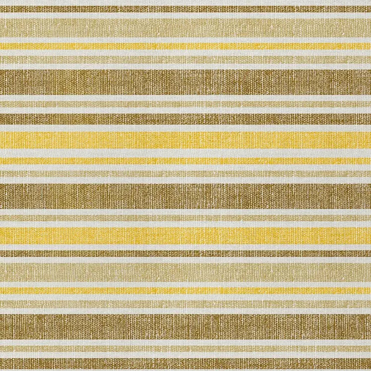 9' X 12' Brown And Orange Striped Washable Indoor Outdoor Area Rug