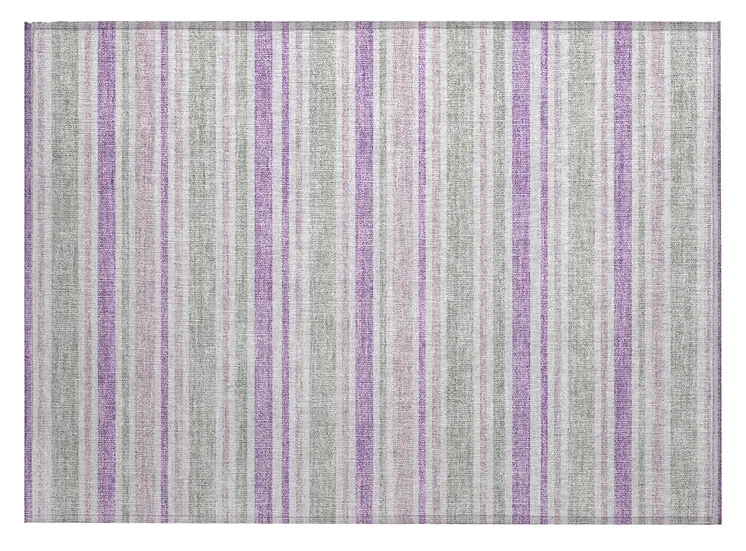 2' X 3' Pearl Striped Washable Non Skid Indoor Outdoor Area Rug