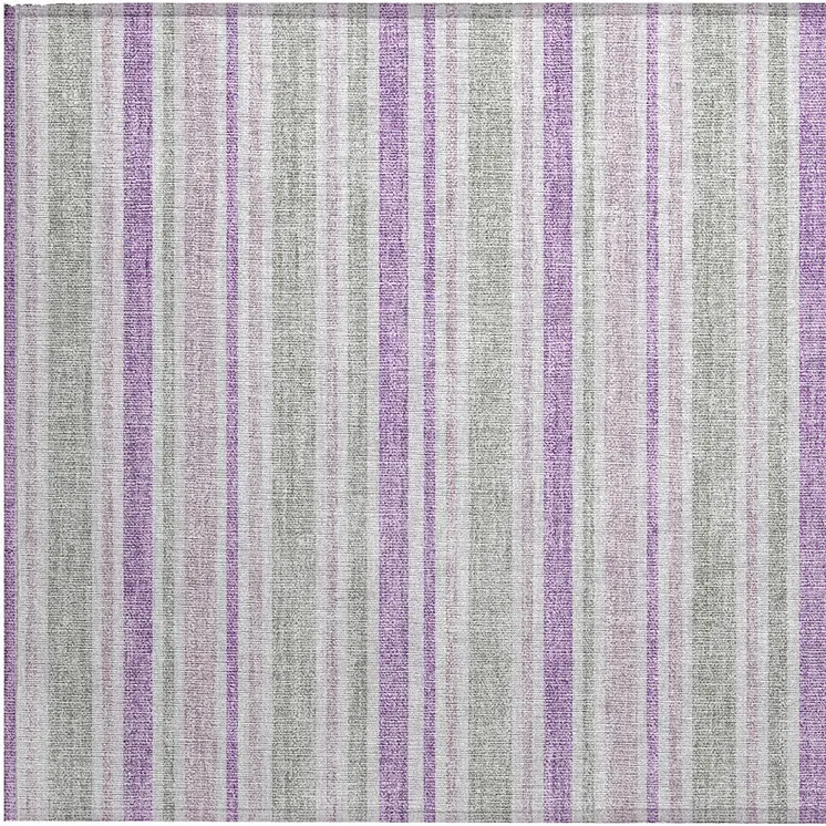 2' X 3' Pearl Striped Washable Non Skid Indoor Outdoor Area Rug